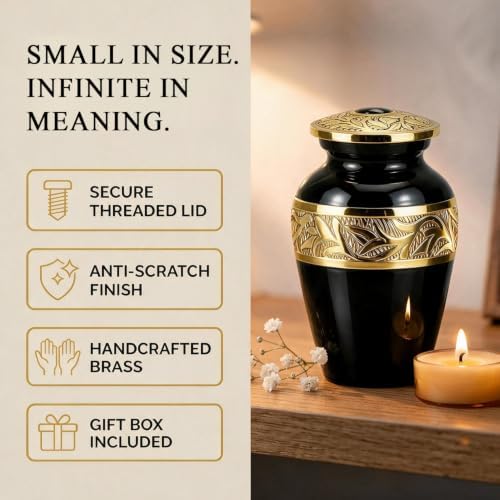 Small Urns for Human Ashes Keepsake - Decorative Mini Memorial Urn for