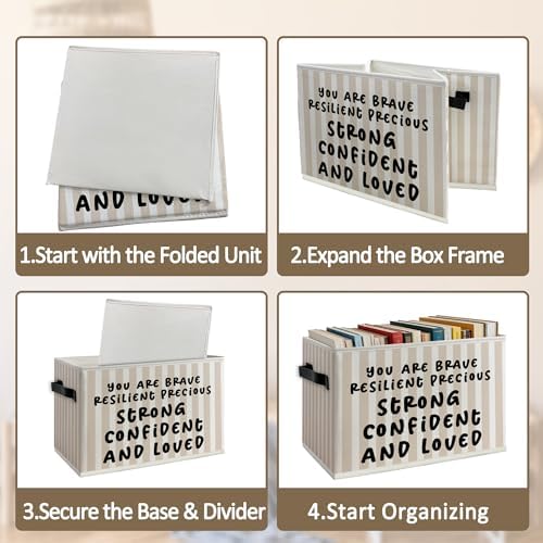 Inspirational Kids Nursery Foldable Storage Bins Box with Handles