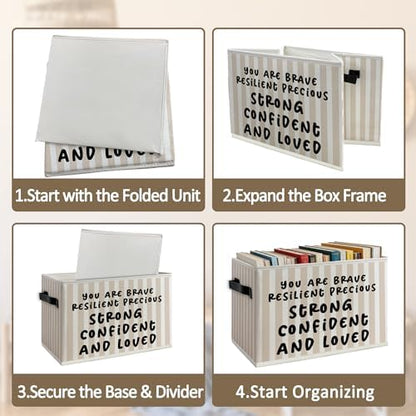 Inspirational Kids Nursery Foldable Storage Bins Box with Handles