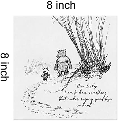 Cute Bear Gifts How Lucky I am Wall Art Framed Picture (8x8 Inch)
