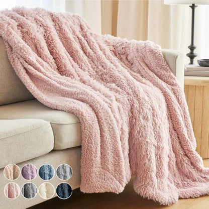 The Connecticut Home Co Throw Blanket Soft Fluffy Room Decor, Cozy