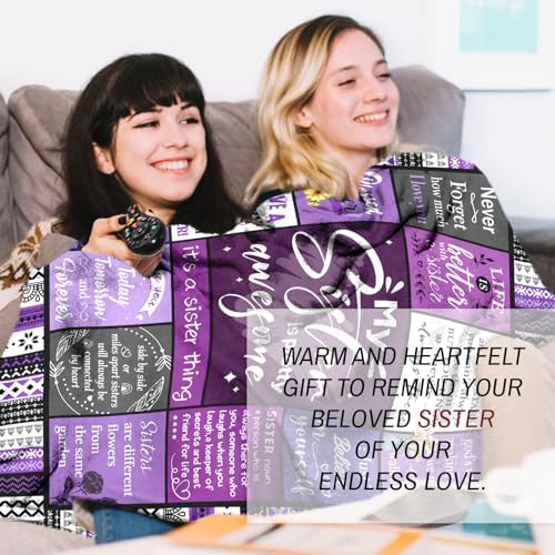 Sister Gifts Blanket, Happy Birthday Gifts for Sister, Unique Gift for
