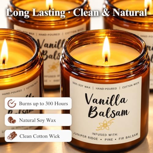 Scented Candle Gift Set for Women – 6 Pack 7oz Winter Scented Soy