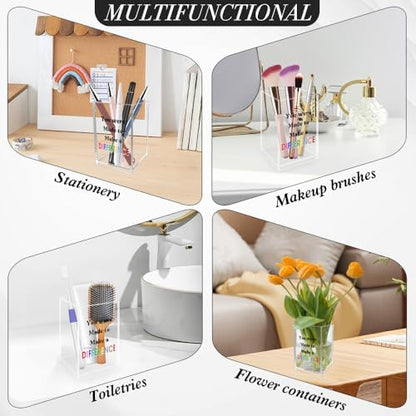 You Were Made To Make A Difference Acrylic Pen Holder Inspirational