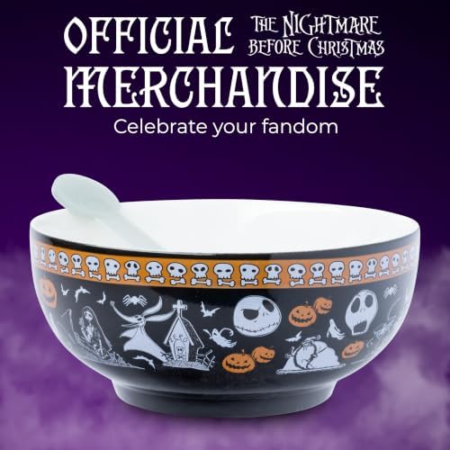 Silver Buffalo Disney Nightmare Before Christmas, Ceramic Bowl, 28oz