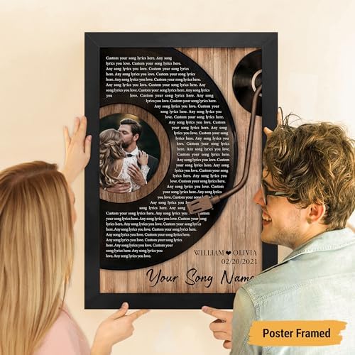 VICILO Husband Gifts - Customized Song Lyrics Canvas Framed