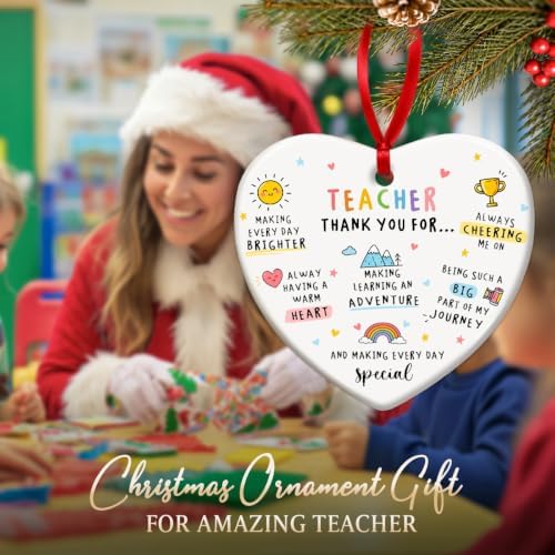 Teacher Ornaments for Christmas Tree 2026, Thank You Gifts for