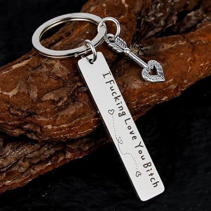Teniinet Best Friend Keychain for Women, Stainless Steel Key Chain