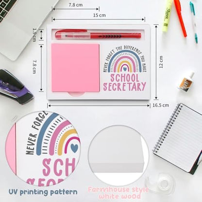 School Secretary Gifts Sticky Note Holder, Thank You Gift for School