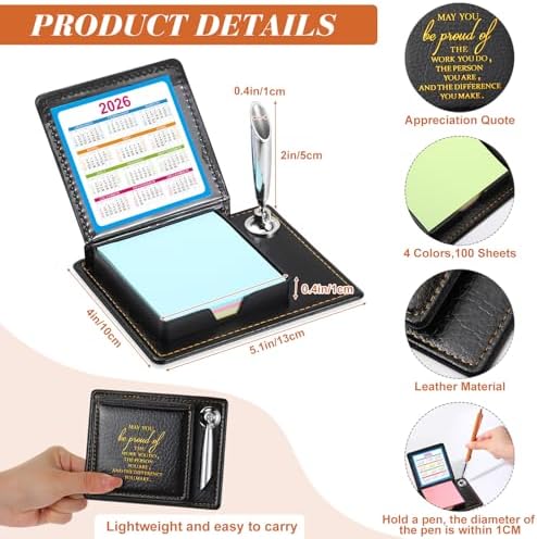 Tenceur 20 Pcs Employee Gifts Bulk, Appreciation Sticky Note Holder