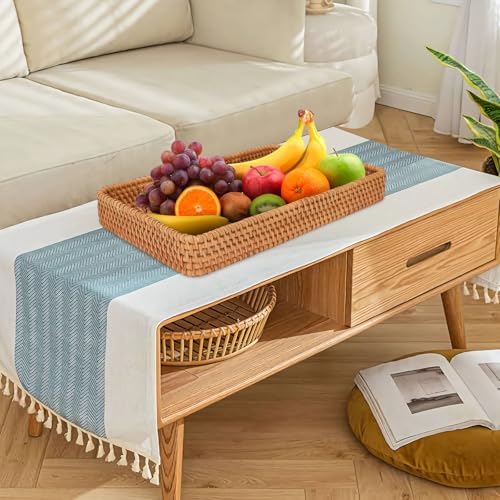 Rectangular Serving Tray for Home Decor,Decorative Serving Baskets for
