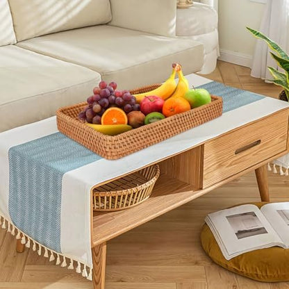 Rectangular Serving Tray for Home Decor,Decorative Serving Baskets for