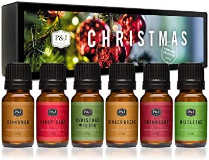 P&J Fragrance Oil Christmas Set | Christmas Wreath, Mistletoe, Candy