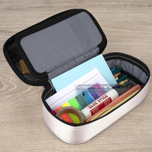 Five Star Pencil Pouch Zipper High-Capacity Storage Organizer Case for