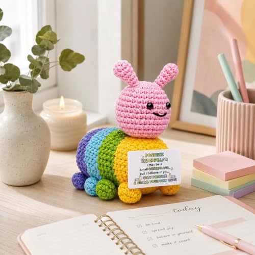 Birthday Gifts for Women Men - Mini Positive Crochet Animals