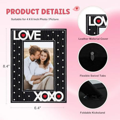 FLYAB Black Love Picture Frame 4x6 Valentines Day Pictrue Frames
