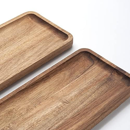 Bathroom Vanity Tray, Acacia Wood Counter Tray, Toilet Tank Tray