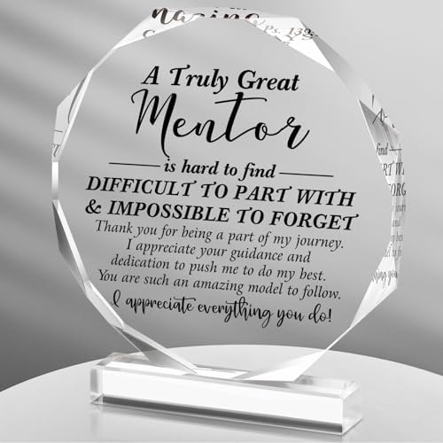 Panelee Acrylic Appreciation Sign Office Thank You Gifts, Mentor