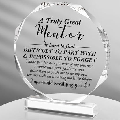 Panelee Acrylic Appreciation Sign Office Thank You Gifts, Mentor