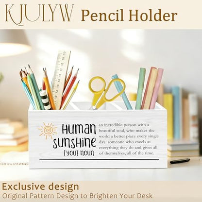 Appreciation Gifts Pen Holder for Desk, Human Sunshine Thank You Gifts