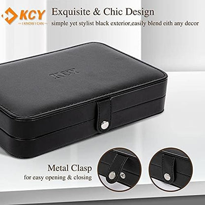 KCY Travel Jewelry Organizer Box for Women Girls, Small Travel Jewelry
