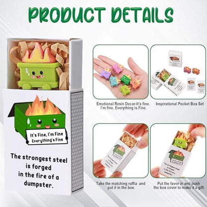 Realspring 24 Set Funny Dumpster Ornament Gift Bulk Dumpster Desk