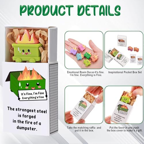 Realspring 48 Set Funny Dumpster Ornament Gift Bulk Dumpster Desk