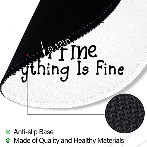Funny Work Mouse Pad, Small Round Mousepad for Desk, Laptop
