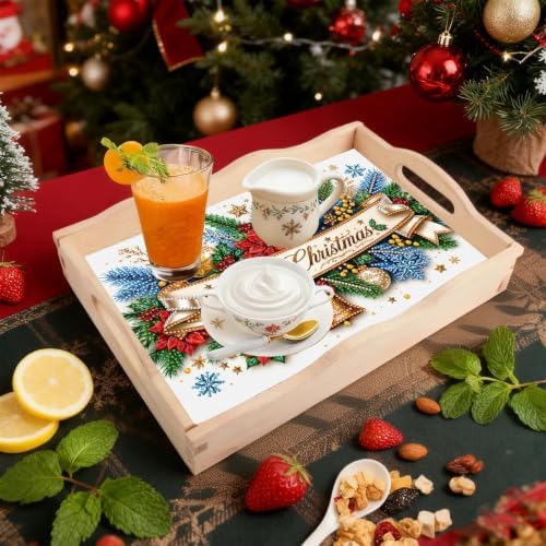 ARTopet DIY Diamond Art Painting Serving Tray Holiday Wooden