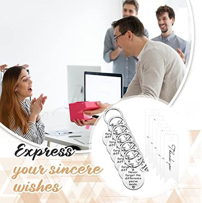 Yinkin 36 Pcs Employee Appreciation Gift Bulk Thank You Keychain