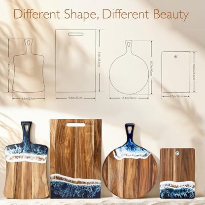Housewarming Gifts for New Home, Customized Resin Wood Cutting Board