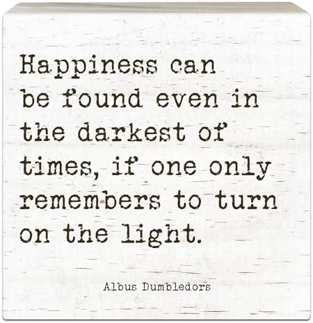 Motivational Wooden Sign, Happiness Can Be Found Even In The Darkest