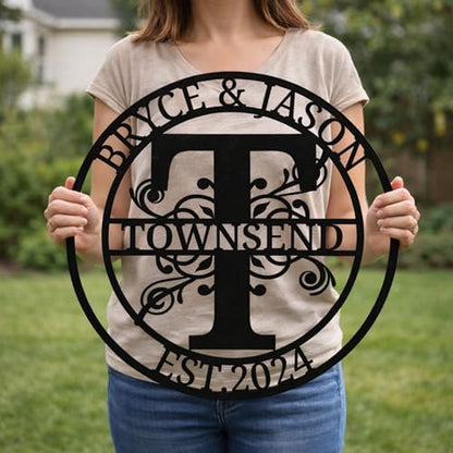 Custom Last Name Sign, Personalized Metal Wall Art, Custom Family Name