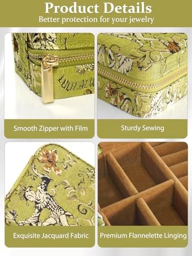 Small Travel Jewelry Box for Women - Mini Jewellery Organizer with