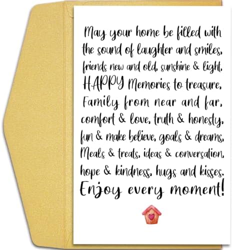 Qiliji New Home Card, New House Card for Men Women, Housewarming Card