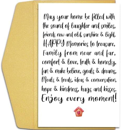 Qiliji New Home Card, New House Card for Men Women, Housewarming Card