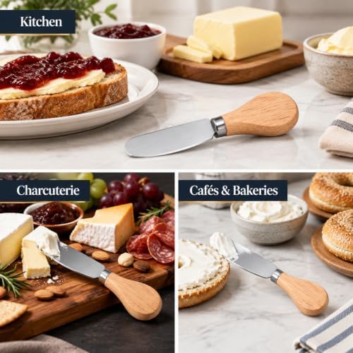 25 Piece Small Cheese Spreader Knives Set, Mini Stainless Steel Butter