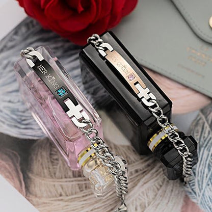 2 Pcs Valentine Couple Best Friend Bracelet Set Jewelry Gift for Men