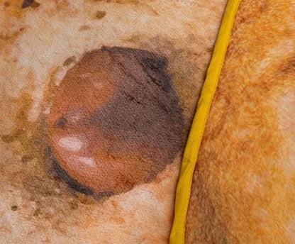 Chocolate Chip Cookie Round Fleece Throw Blanket, Realistic Dessert