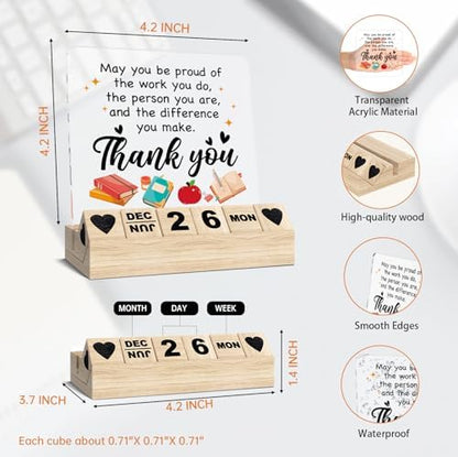 Teacher Appreciation Gifts Desk Calendar, Thank You Gifts for Women