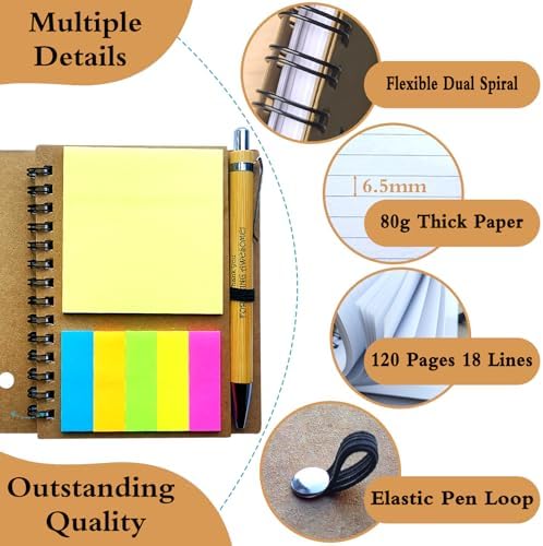 2026 Inspirational Spiral Notebook 10 Sets Portable Employee