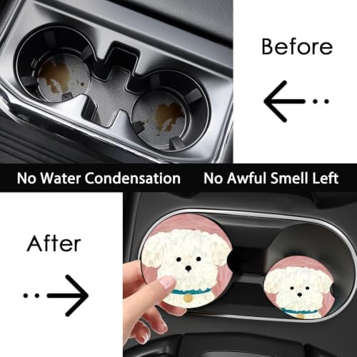 2PCS Strawberry Car Cup Holder Coasters Universal Anti-Slip Rubber Mat
