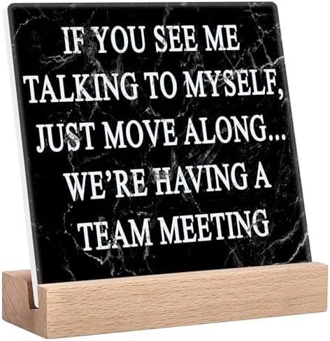 Funny Office Desk Decor Signs Cubicle Decorations for Women Work Desk
