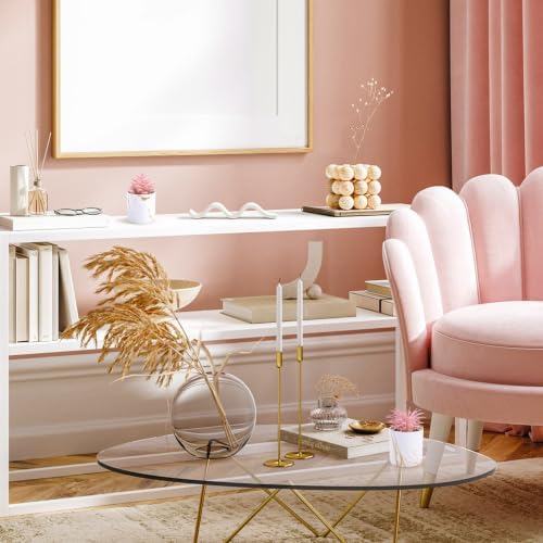 Der Rose 2 Pack Fake Plants Pink Room Decor for Office Desk