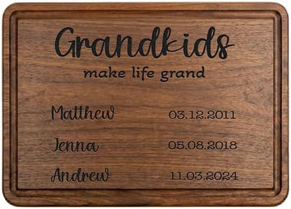 Personalized Dad Cutting Board Gift for Fathers Day, Grandpa, Custom