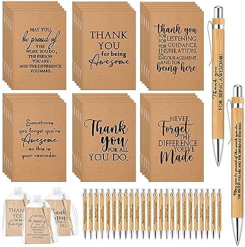Teling 30 Sets Employee Appreciation Gifts Include Thank You Notebook
