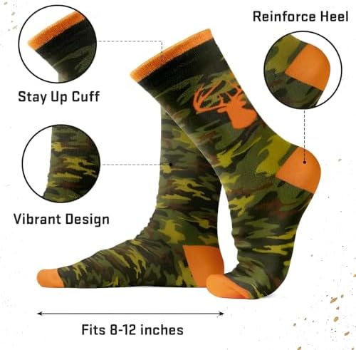 Hunting Accessories for Men, Dad - Funny Deer & Duck Hunting Socks