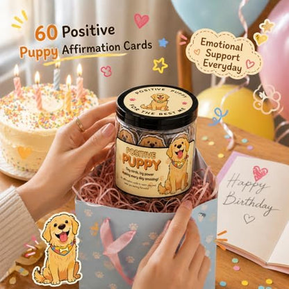 60 Positive Affirmation Cards Jar Golden Retriever Gifts For Women
