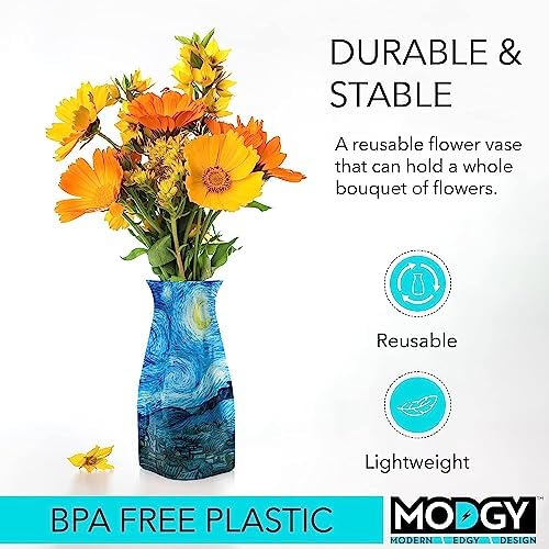 MODGY Collapsible and Expandable Plastic Flower Vase, Unbreakable