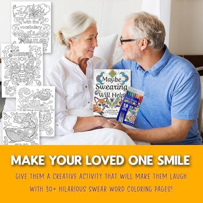 Maybe Swearing Will Help Coloring Book with Markers